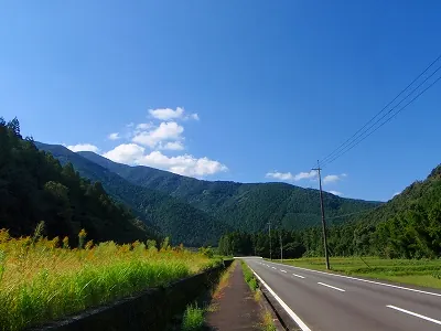 三原村へ46号線